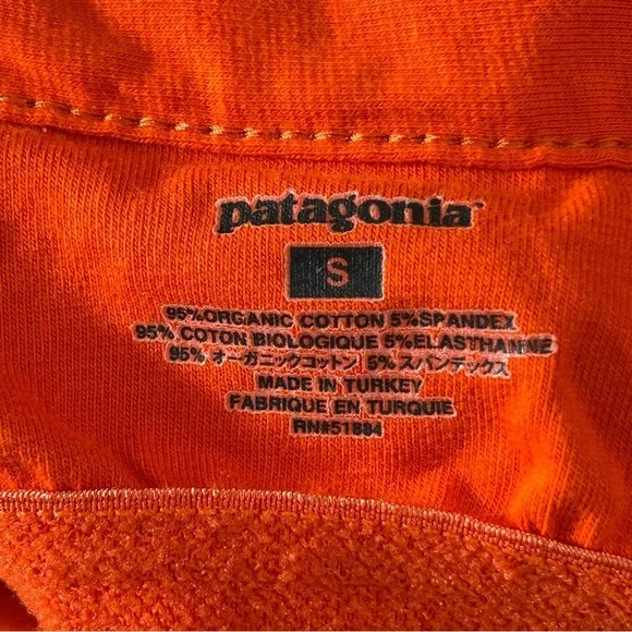 Patagonia Halter Dress Shelf Bra Orange Tan Size Small Floral - Picture 3 of 6